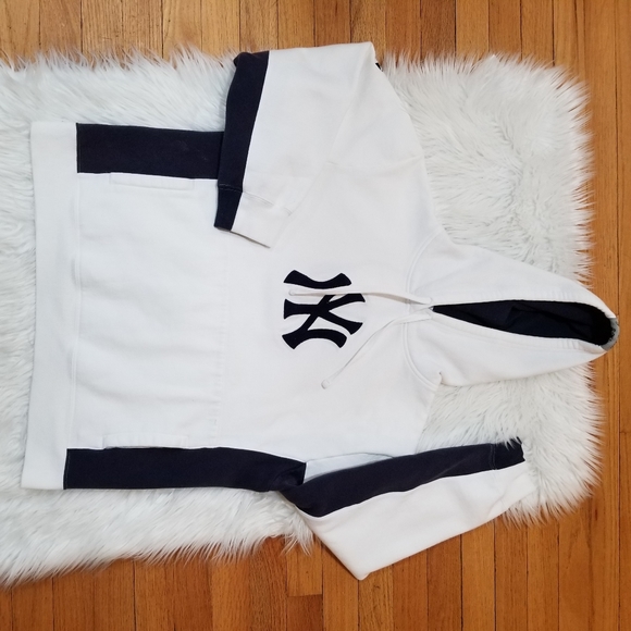COPY - Majestic YANKEES Sweater Hoodie Color White With Navy Blue SIZE M... - Picture 12 of 17